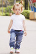 Little girl on a road