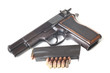 Cartridges, armed holder and discharged gun