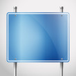 Vector: Blank metal information board template Blank metal information board template