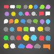 Vector: abstract color speech clouds silhouettes abstract color speech clouds silhouettes