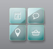 Vettoriale: Glass buttons interface template Glass buttons interface template