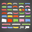 Vector: Speech clouds ribbons and banners collection Speech clouds ribbons and banners collection