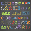 Different color measuring stuff vector collection