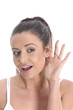 Photo: Model Released. Young Woman Listening Model Released. Young Woman Listening