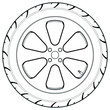 car or truck tire symbol