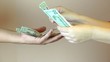 Video: Hands giving money Hands giving money