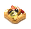 Blätterteig -Fruchttasche mit frischen Früchten
