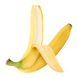 Two fresh bananas composition over white
