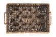 Brown wicker basket isolated