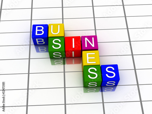 Illustration: 3d word business 3d word business