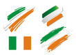 Vektor: Brush Flags Ireland Brush Flags Ireland
