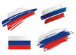 Vektor: Brush Flags Russia Brush Flags Russia