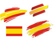 Vektor: Brush Flags Spain Brush Flags Spain