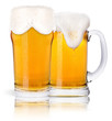 Foto: Frosty glass of light beer set isolated Frosty glass of light beer set isolated