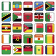 Vector: African Flags Square Icons African Flags Square Icons