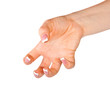 Female hand with bent fingers