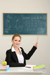 Portrait of teacher woman working in the classroom