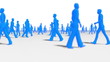 Anonynous Crowd all blue male characters