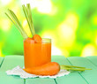 Glass of carrot juice,