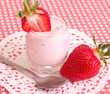 Tasty fresh strawberry smoothie