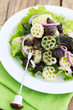 salad with mushrooms