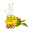 Walnut oil in a glass jug.