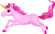 Cute unicorn cartoon running