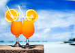 Two bocals of Tequila Sunrise cocktail