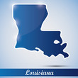 shiny icon in form of Louisiana state, USA