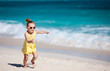 Adorable little girl at beach