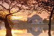 Jefferson Memorial at dawn by Tidal Basin, DC