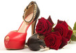 Foto: Sexy red shoes isolated on white background. Sexy red shoes isolated on white background.