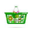 Vector: nature basket with butterfly vector illustration nature basket with butterfly vector illustration