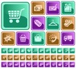 Vector: Shopping button set Shopping button set