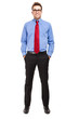 Handsome businessman full length portrait