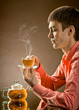 man with tea