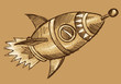 Rocket Sketch Doodle Illustration Vector Art