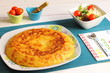 Spanish omelette with potato and salad