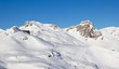 Skiing in alps