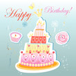 birthday cake and pastries