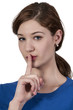 Woman Saying Be Quiet