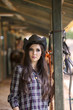 Photo: Attractive woman at horse ranch Attractive woman at horse ranch