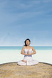 Meditating on the beach
