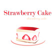 Vector: strawberry cake strawberry cake