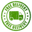 Vektor: Vector free delivery green stamp Vector free delivery green stamp