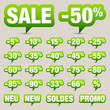 Icon Set "Sale Minus" Green