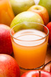 Glass of apple juice