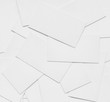 Multiple blank business cards background, detailed white empty