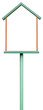 Blank Signboard Isolated Copyspace Green Ocher Wooden Frame