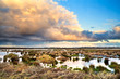 beautiful cloudscape over swamp